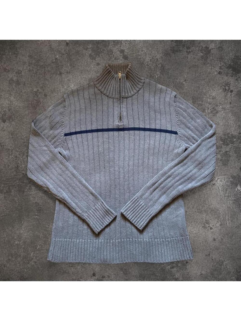 Aeropostale Men's Grey and Blue Sweatshirt